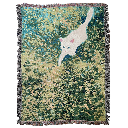 garden guide woven blanket