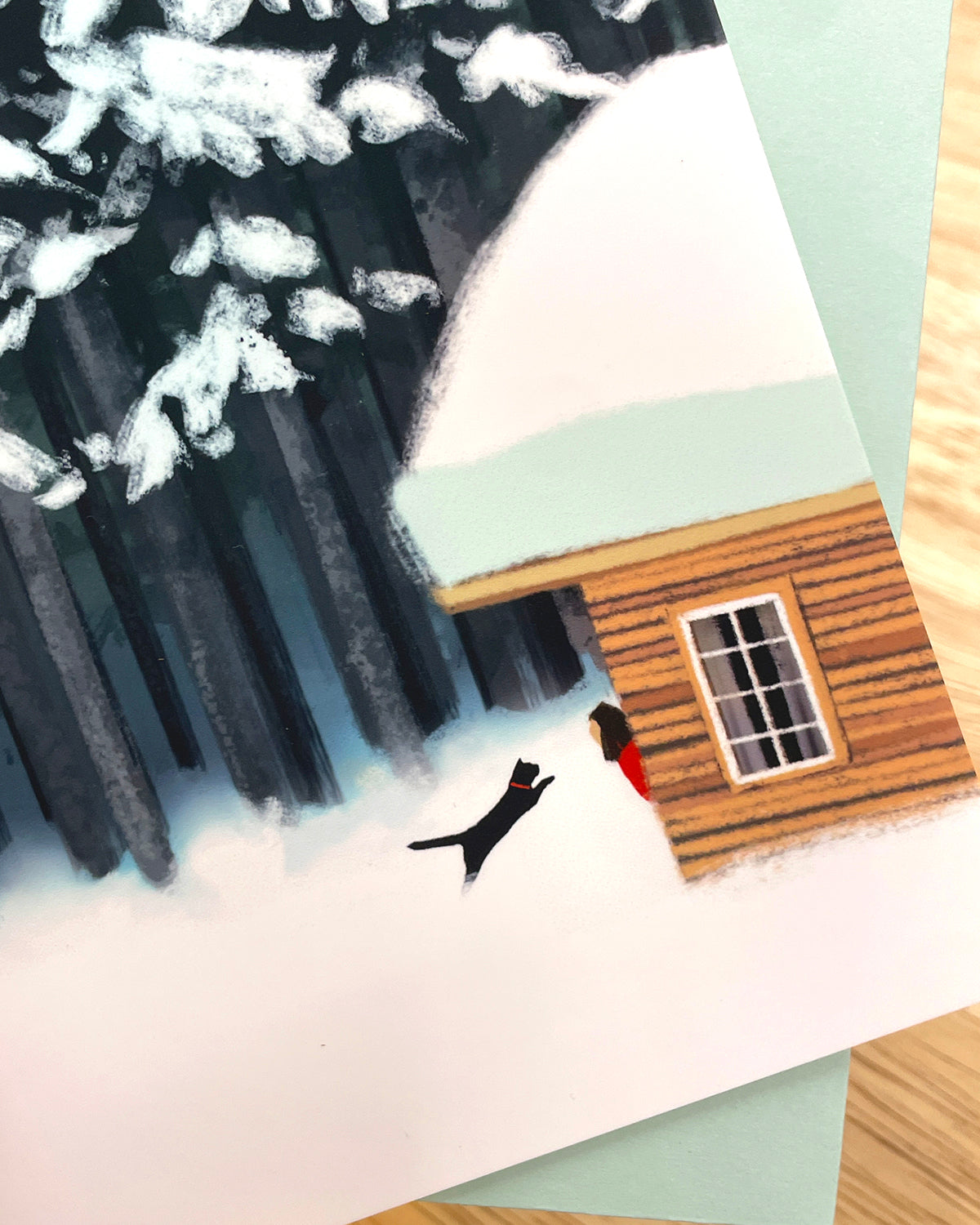 Snowy Day | Postcard with Envelope